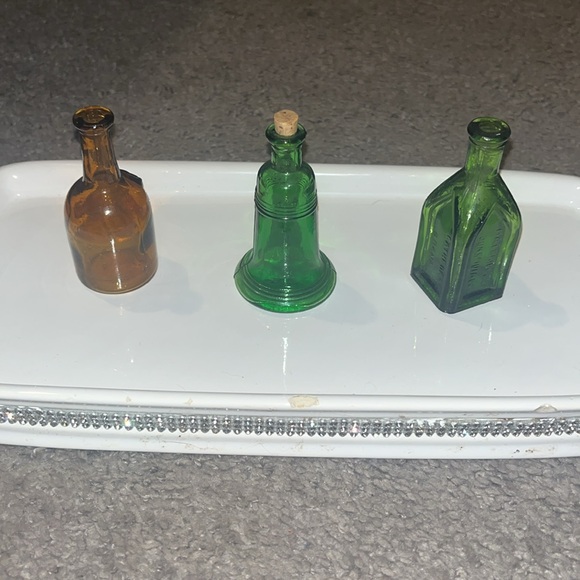 3 VNTG Mini Depression Era Glass Bottles - Picture 2 of 8